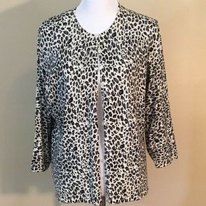 White Stag  Cardigan Sweater Animal Print
